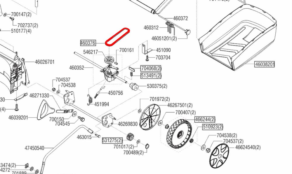 Keilriemen für ALKO Fahrantrieb 460376 BR BRE 460 470 4700 GL 46 Antriebsriemen